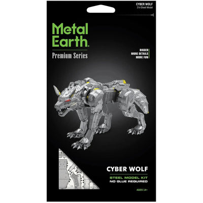 Cyber Wolf Figure Model Kit (Steel, Moderate Difficulty) - Fascinations - Metal Earth Premium Series - (2024)