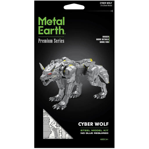 Cyber Wolf Figure Model Kit (Steel, Moderate Difficulty) - Fascinations - Metal Earth Premium Series - (2024)