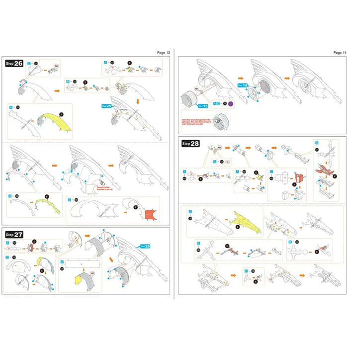 DC Comics [Batman] - Batmobile Car Figure Model Kit (Steel, Challenging Difficulty) - Fascinations - Metal Earth Premium Series