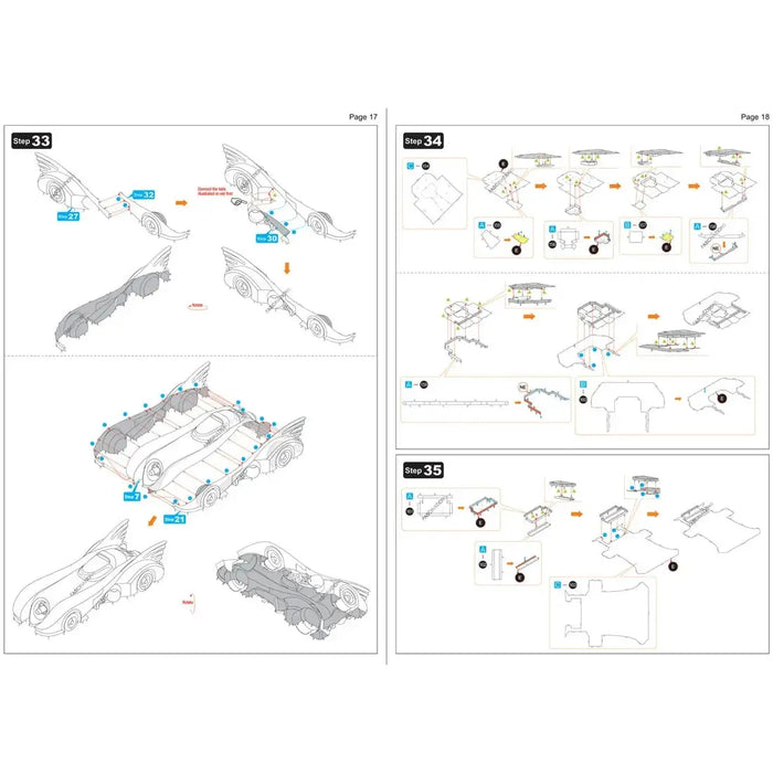 DC Comics [Batman] - Batmobile Car Figure Model Kit (Steel, Challenging Difficulty) - Fascinations - Metal Earth Premium Series