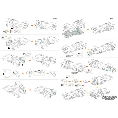 DC Comics [Batman] - Batmobile Car Figure Model Kit (Steel, Moderate Difficulty) - Fascinations - Metal Earth Series - (2022) - Image 10