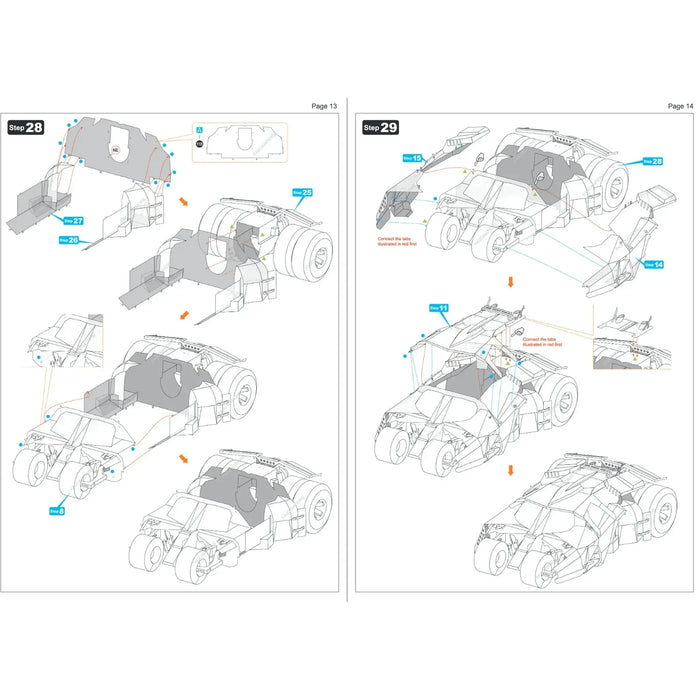 DC Comics [Batman: The Dark Knight Trilogy] - Batman Tumbler Vehicle 3D Figure Model Kit (Steel, Hard Difficulty) - Fascinations - Metal Earth Premium Series - (2024)