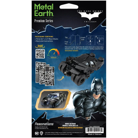 DC Comics [Batman: The Dark Knight Trilogy] - Batman Tumbler Vehicle 3D Figure Model Kit (Steel, Hard Difficulty) - Fascinations - Metal Earth Premium Series - (2024) - Image 3