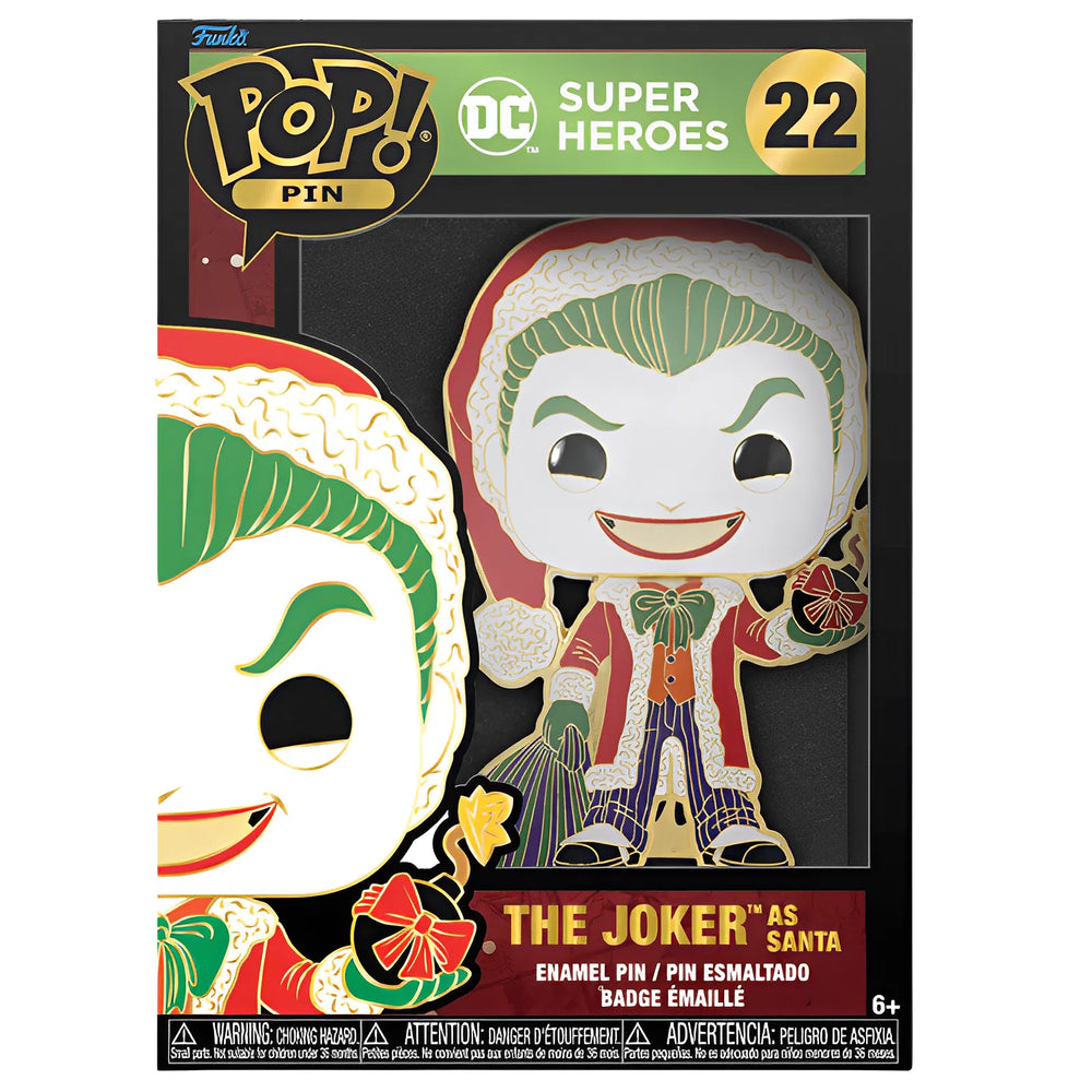 DC Comics [Christmas] - The Joker as Santa Pin Badge (#22, Enamel) - Funko - Pop! Pin Series