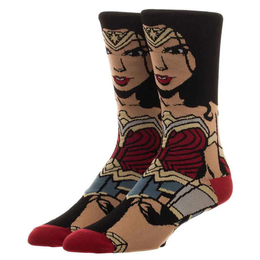 DC Comics: Justice League - Wonder Woman Character Crew Socks - Bioworld - Animigos Series