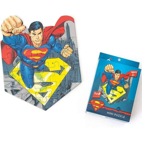 DC Comics - Retro Superman Mini Jigsaw Puzzle (24 Pieces) - Paper House Products - Playhouse Series