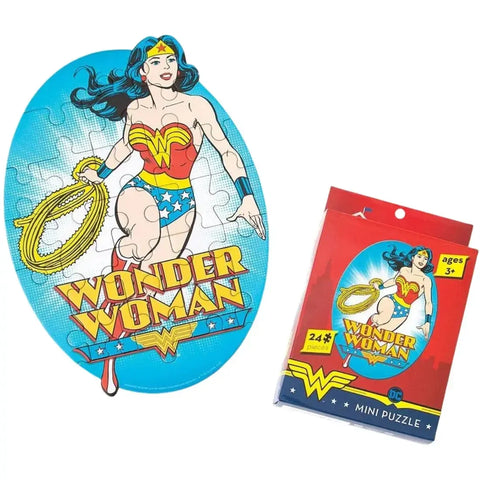 DC Comics - Retro Wonder Woman Mini Jigsaw Puzzle (24 Pieces) - Paper House Products - Playhouse Series