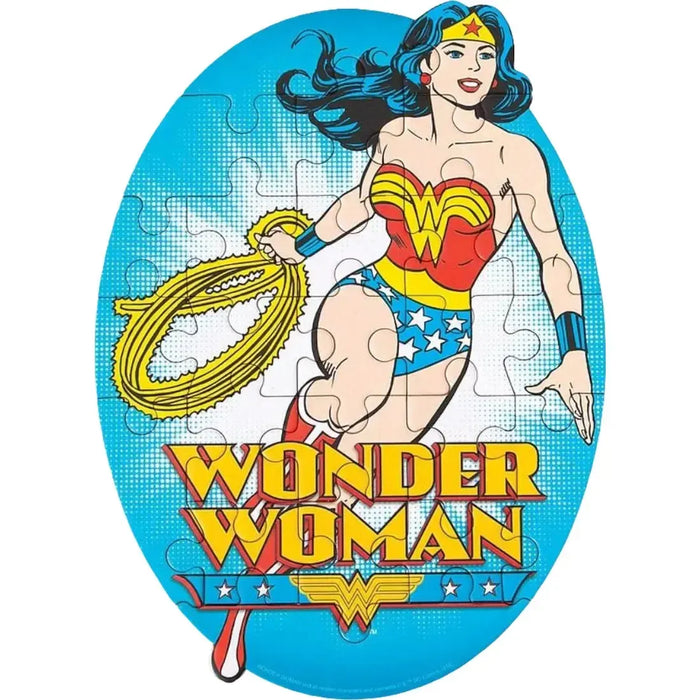 DC Comics - Retro Wonder Woman Mini Jigsaw Puzzle (24 Pieces) - Paper House Products - Playhouse Series