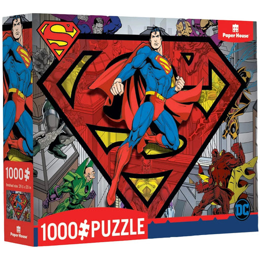 DC Comics - Super Man and Villians Jigsaw Puzzle (1000 Pieces) - Paper House Productions