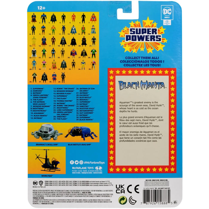 DC Comics [Super Powers] - Black Suit Black Manta Action Figure (4.75") - McFarlane Toys - (2024)