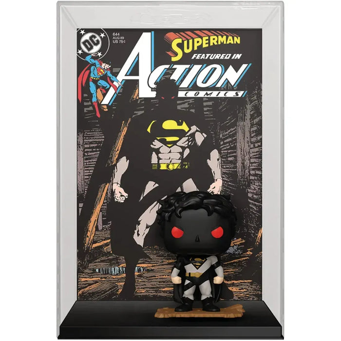 DC Comics [Superman] - Dark Shadowy Superman Figure with Action Comics #644 Art Backdrop (4.1") - Funko - Pop! Comic Covers Series (18)