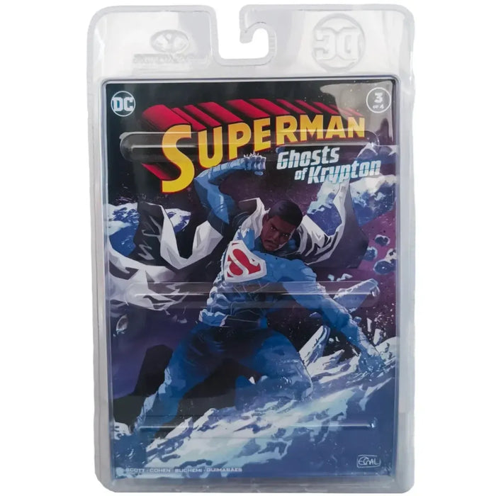 DC Comics [Superman: Ghosts of Krypton] - Armored Earth-2 Superman Action Figure with Comic Book (7", Platinum Edition) - McFarlane Toys - Page Punchers Series