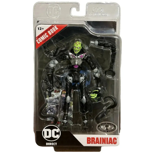 DC Comics [Superman: Ghosts of Krypton] - Brainiac Action Figure with Comic Book (7", Platinum Edition) - McFarlane Toys - Page Punchers Series