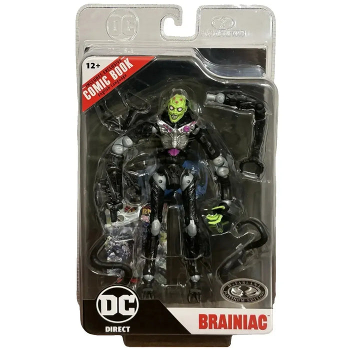 DC Comics [Superman: Ghosts of Krypton] - Brainiac Action Figure with Comic Book (7", Platinum Edition) - McFarlane Toys - Page Punchers Series