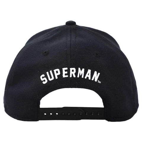 DC Comics: Superman - Snapback Hat (Black / White, Elite Flex, Pre-Curved Bill) - Bioworld