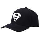 DC Comics: Superman - Snapback Hat (Black / White, Elite Flex, Pre-Curved Bill) - Bioworld