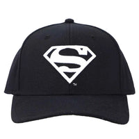 DC Comics: Superman - Snapback Hat (Black / White, Elite Flex, Pre-Curved Bil...- Image 1