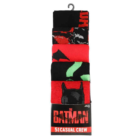 DC Comics - The Batman Movie Crew Socks (5 Pairs) - Bioworld