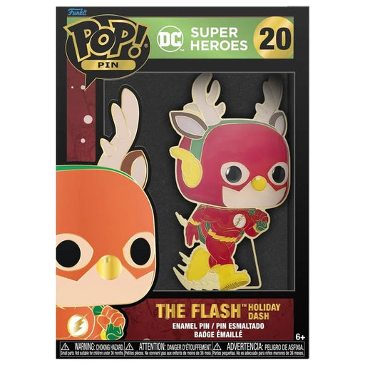 DC Comics - The Flash Christmas Holiday Dash Pin Badge (#20, Enamel) - Funko - Pop! Pin Series