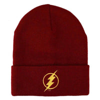 DC Comics - The Flash Logo Cuff Beanie Hat (Red) - Bioworld- Image 1