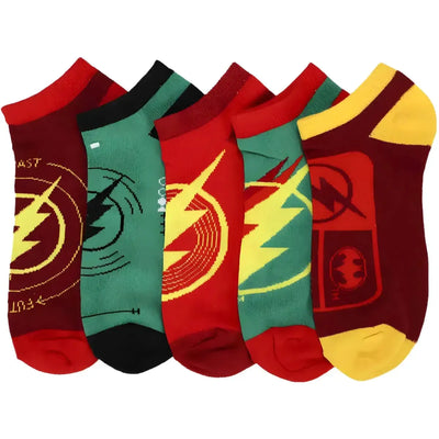 DC Comics [The Flash: Worlds Collide] - Lightning Bolt Women's Ankle Socks (5 Pairs) - Bioworld