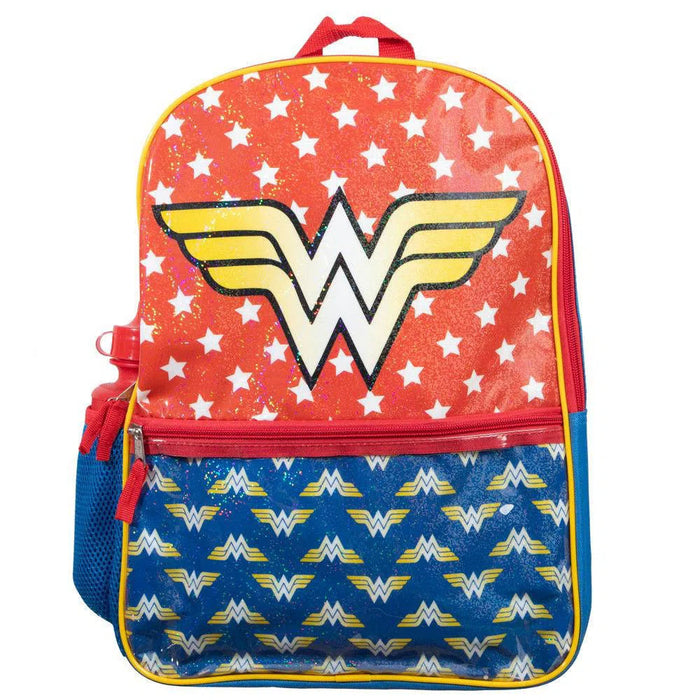 DC Comics: Wonder Woman - Back to School Set - Bioworld - Backpack, Lunchbox, Water Bottle, Zip Case, Ice Pack