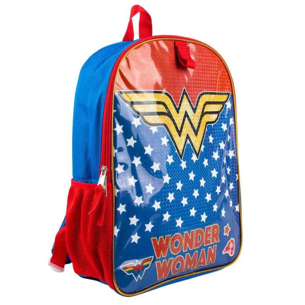DC Comics: Wonder Woman - "GRL PWR" Stars Backpack with Lunchbox - Bioworld