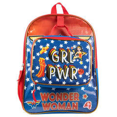 DC Comics: Wonder Woman - "GRL PWR" Stars Backpack with Lunchbox - Bioworld