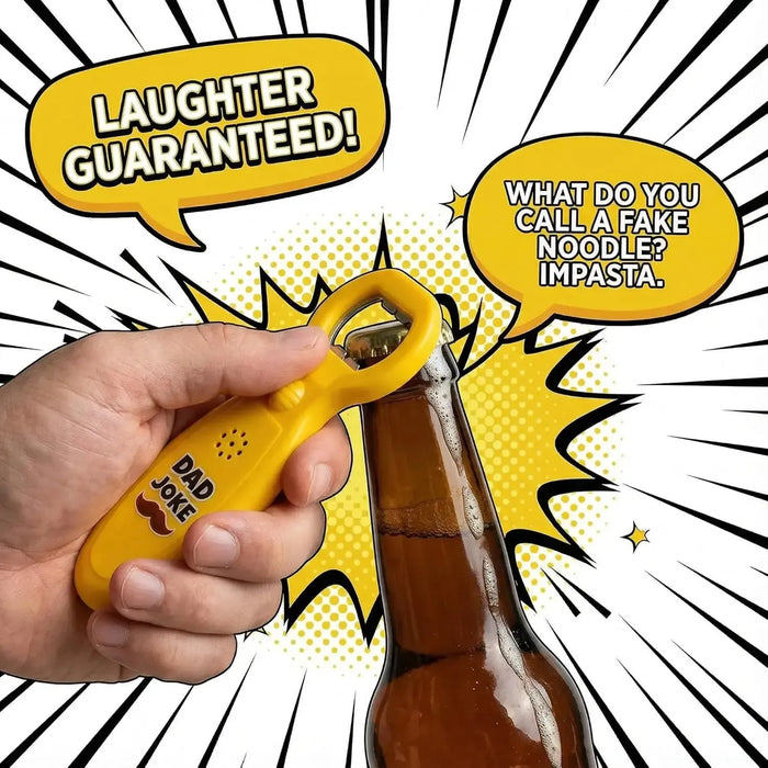 Dad Joke Bottle Opener | Funny Dad Jokes Gift for Dad | Fathers Day Gifts, Dad Birthday Gift from Daughter Son | Gag Gifts for Men, White Elephant Gifts for Adults