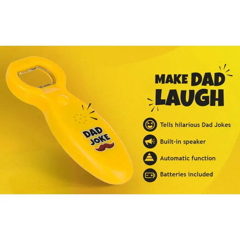 Dad Joke Bottle Opener | Funny Dad Jokes Gift for Dad | Fathers Day Gifts, Dad Birthday Gift from Daughter Son | Gag Gifts for Men, White Elephant Gifts for Adults