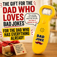 Dad Joke Bottle Opener | Funny Dad Jokes Gift for Dad | Fathers Day Gifts, Dad Birthday Gift from Daughter Son | Gag Gifts for Men, White Elephant Gifts for Adults