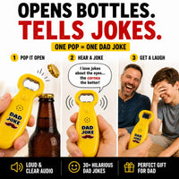 Dad Joke Bottle Opener | Funny Dad Jokes Gift for Dad | Fathers Day Gifts, Dad Birthday Gift from Daughter Son | Gag Gifts for Men, White Elephant Gifts for Adults