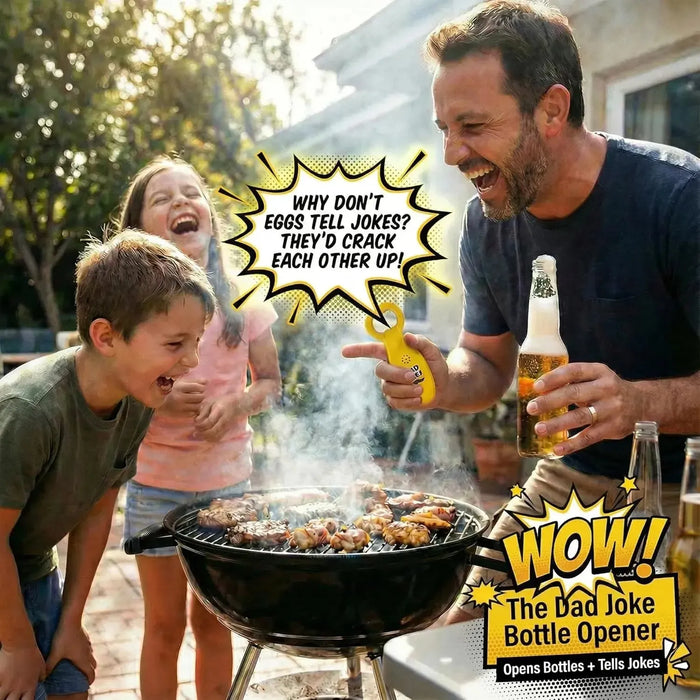 Dad Joke Bottle Opener | Funny Dad Jokes Gift for Dad | Fathers Day Gifts, Dad Birthday Gift from Daughter Son | Gag Gifts for Men, White Elephant Gifts for Adults