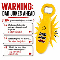 Dad Joke Bottle Opener | Funny Dad Jokes Gift for Dad | Fathers Day Gifts, Dad Birthday Gift from Daughter Son | Gag Gifts for Men, White Elephant Gifts for Adults