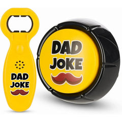 Dad Joke Gift Set | Talking Dad Joke Bottle Opener & Button Set | Funny Gifts for Dad | Fathers Day Birthday Christmas Gift