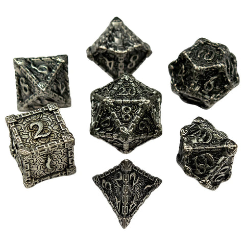 Dagger of Venom Dice Set (7 Dice, Polyhedral, Metal) - Game Master Dice