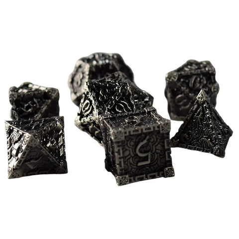 Dagger of Venom Dice Set (7 Dice, Polyhedral, Metal) - Game Master Dice