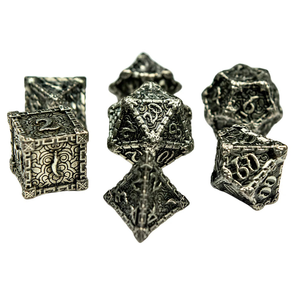 Dagger of Venom Metal 7-Piece Polyhedral Dice Set - Game Master Dice