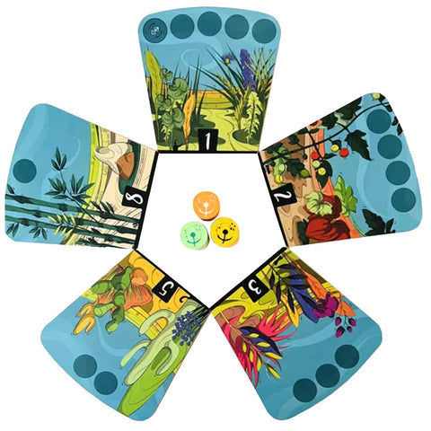 Dandelions - Dice-Based Nature Board Game for Family, Adults, and Children (2-3 Players, Ages 7+) - Allplay