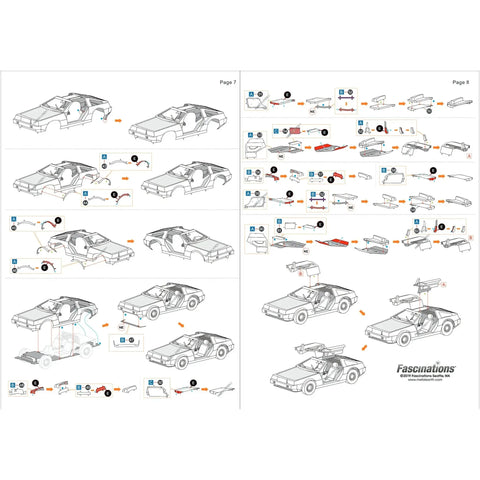 DeLorean DMC-12 Car 3D Figure Model Kit (Steel, Hard Difficulty) - Fascinations - Metal Earth Series - (2023) - Image 10