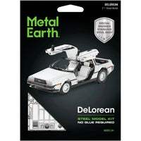 DeLorean DMC-12 Car 3D Figure Model Kit (Steel, Hard Difficulty) - Fascinations - Metal Earth Series - (2023)
