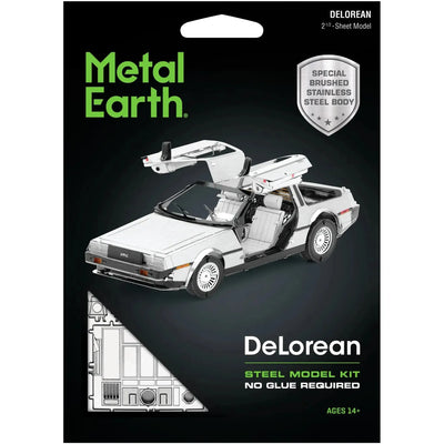 DeLorean DMC-12 Car 3D Figure Model Kit (Steel, Hard Difficulty) - Fascinations - Metal Earth Series - (2023)