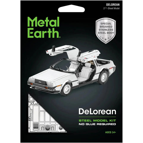 DeLorean DMC-12 Car 3D Figure Model Kit (Steel, Hard Difficulty) - Fascinations - Metal Earth Series - (2023) - Image 1