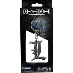 Death Note - "L" Symbol 3D Keychain (Metal) - ABYstyle
