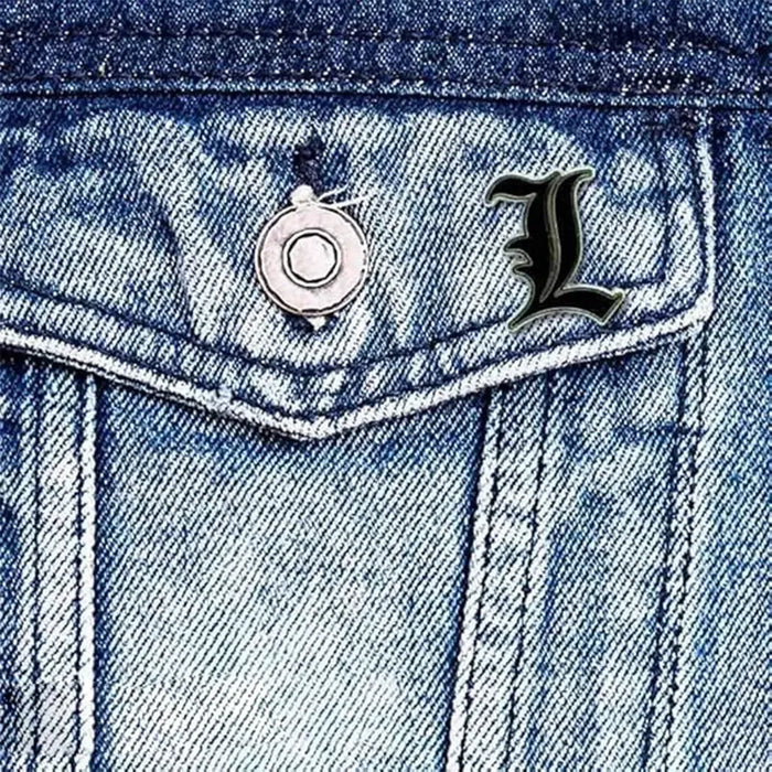 Death Note - "L" Symbol Pin Badge (1.25", Metal) - ABYstyle
