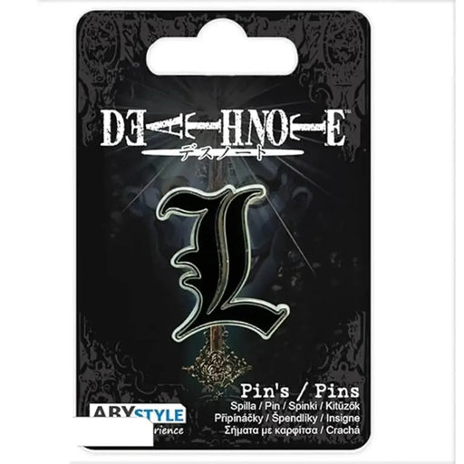 Death Note - "L" Symbol Pin Badge (1.25", Metal) - ABYstyle