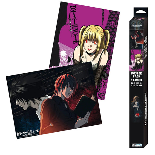 Death Note - L vs Light & Misa Boxed Poster Set (20.5"x15") - ABYstyle