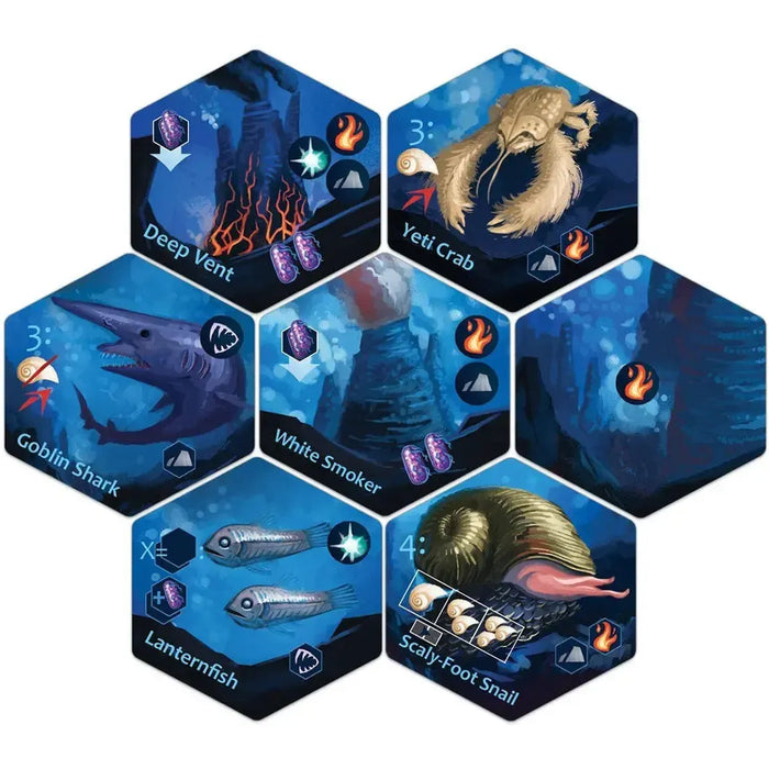 Deep Vents - Tile Placement Nature Board Game for Family and Adults (2-4 Players, Age 13+) - Red Raven Games