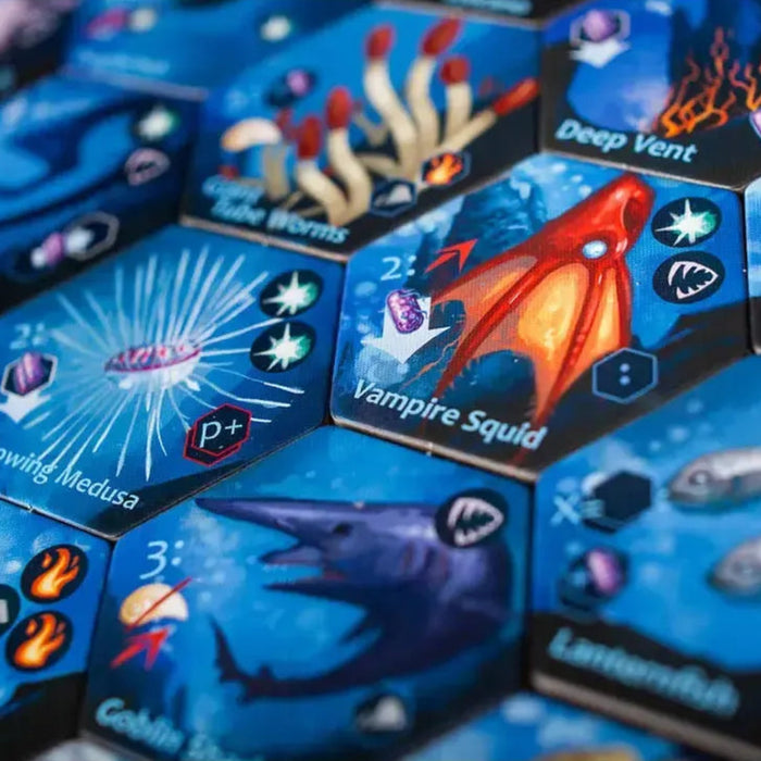 Deep Vents - Tile Placement Nature Board Game for Family and Adults (2-4 Players, Age 13+) - Red Raven Games