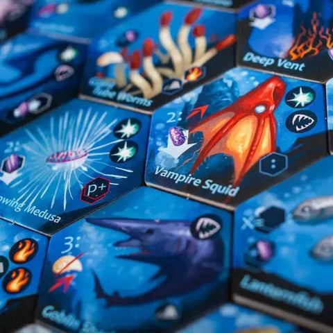 Deep Vents - Tile Placement Nature Board Game for Family and Adults (2-4 Players, Age 13+) - Red Raven Games